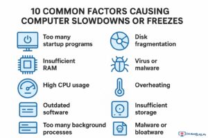 10 عامل رایج کندی یا هنگ کردن کامپیوتر.