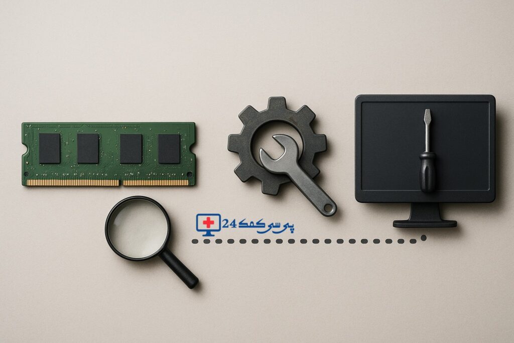 روش‌های بررسی سلامت , عیب‌یابی و تعمیر رم کامپیوتر.